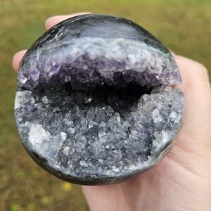 pacman amethyst druzy sphere